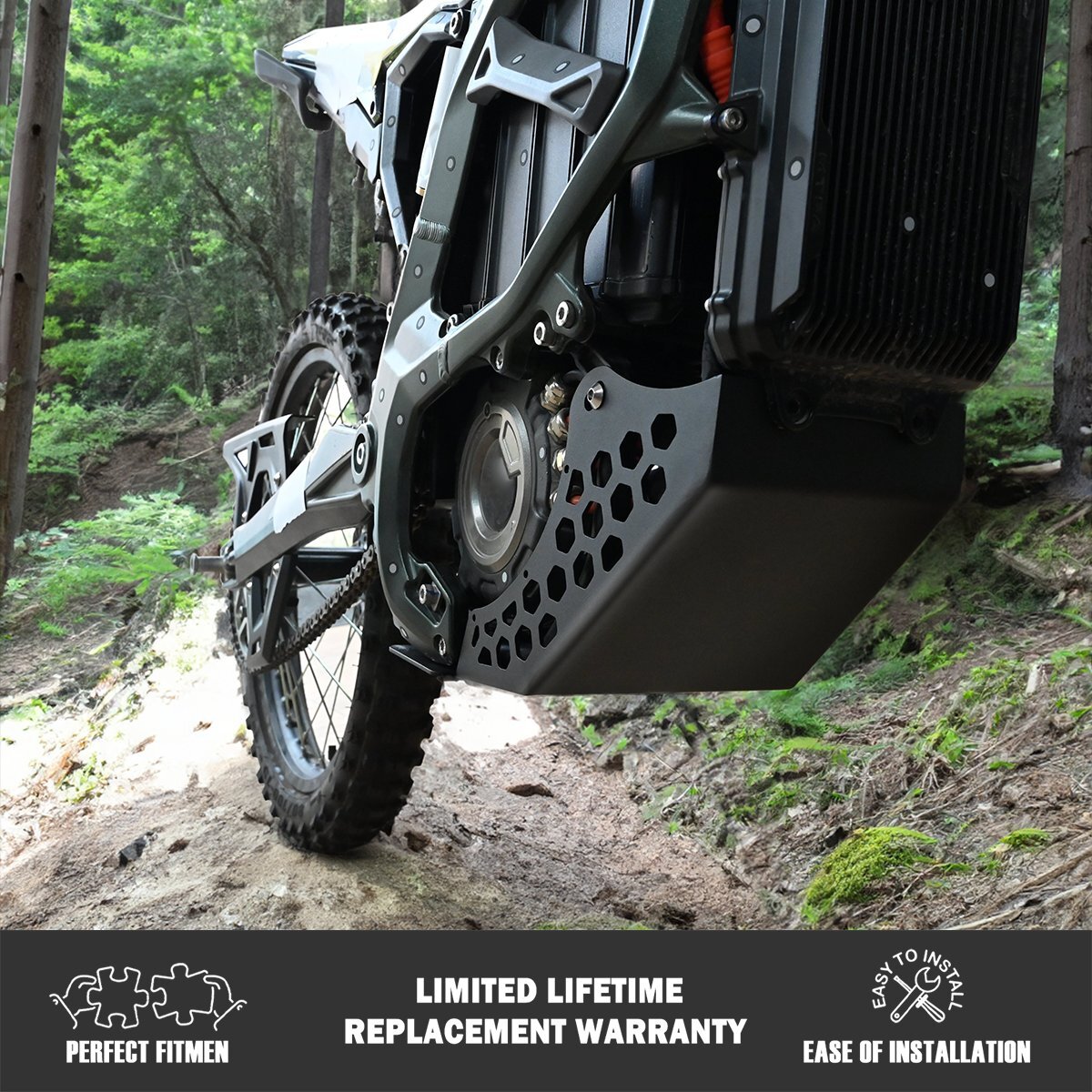 For Sur-Ron Ultra Bee 23+ Steel Underbody Skid Plate Engine Mud Guard Bash  Cover