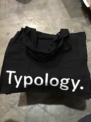 Typology Skincare Shopping Tote Bag Cotton Black F7