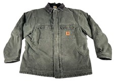 Carhartt C26 MOS Corduroy Collar Green Jacket Size XL Regular