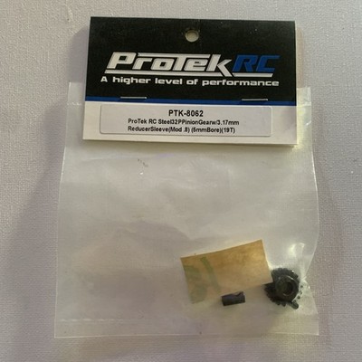 ProTek RC 19 Tooth Steel Pinion Gear W/Reducer Sleeve 32 Pitch PTK-8062 NEW