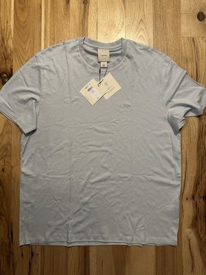 Calvin Klein Men s Supima Cotton Crew Neck T-Shirt Bluish/Gray Large NEW $59.99