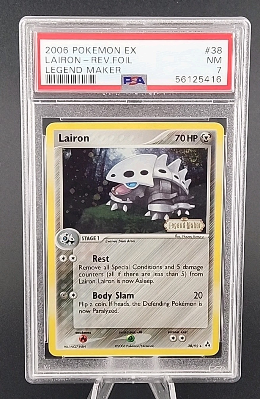 PSA 7 NM 2006 Pokemon Lairon EX Legend Maker Reverse Holo Foil #38