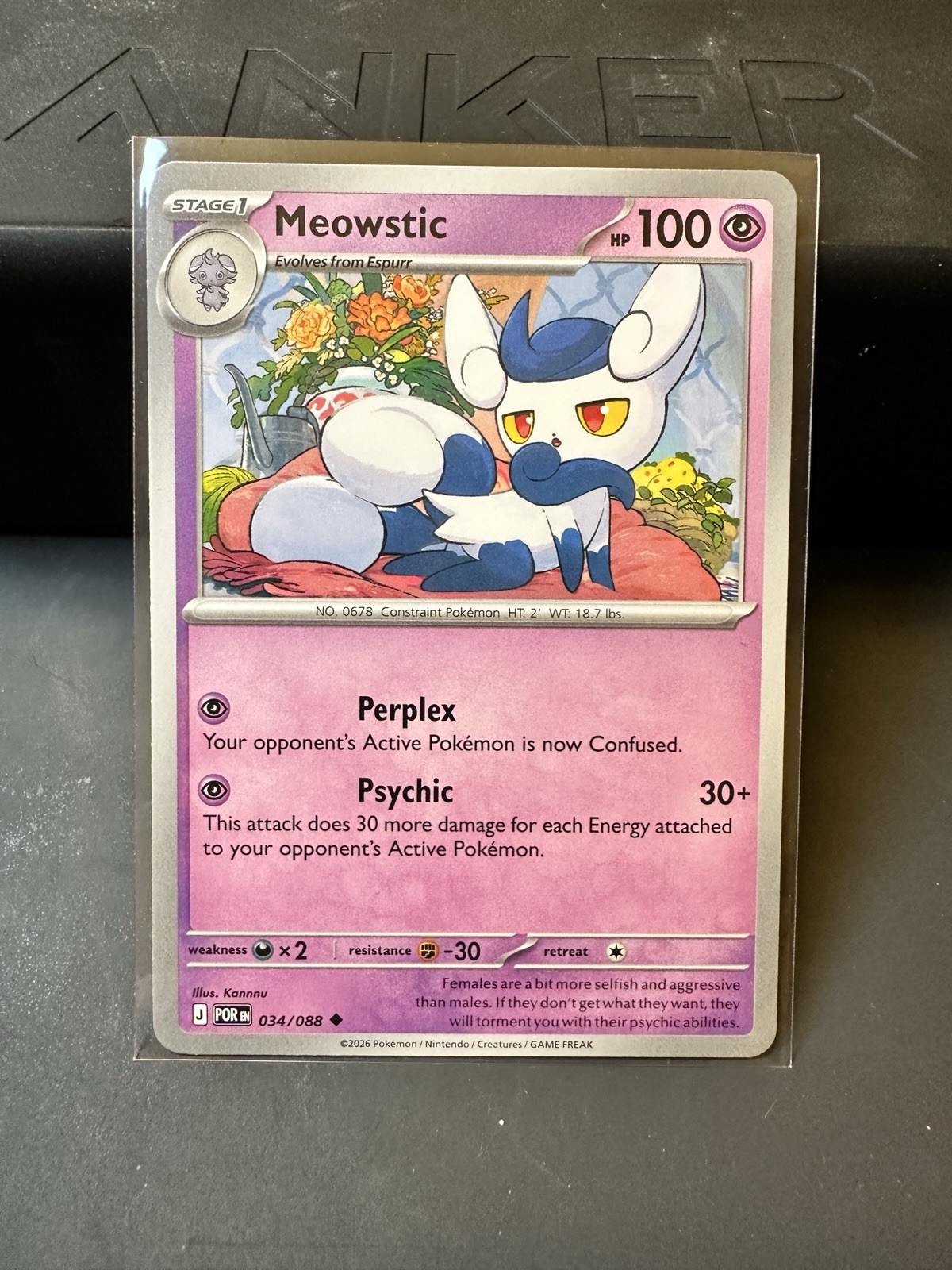 Meowstic 034/088 ME03: Perfect Order Pokemon TCG NM Regular