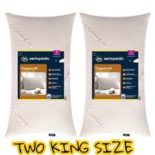 Sertapedic CopperLoft Pillow With Copper Infused Cover King Sized Pillow 2 Pack