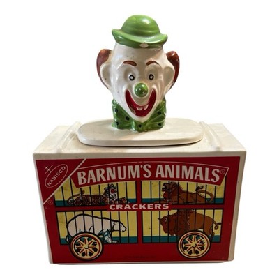 Vintage 1972 Nabisco Barnum s Animals Cookie Jar-Original-Ceramic-See Photos