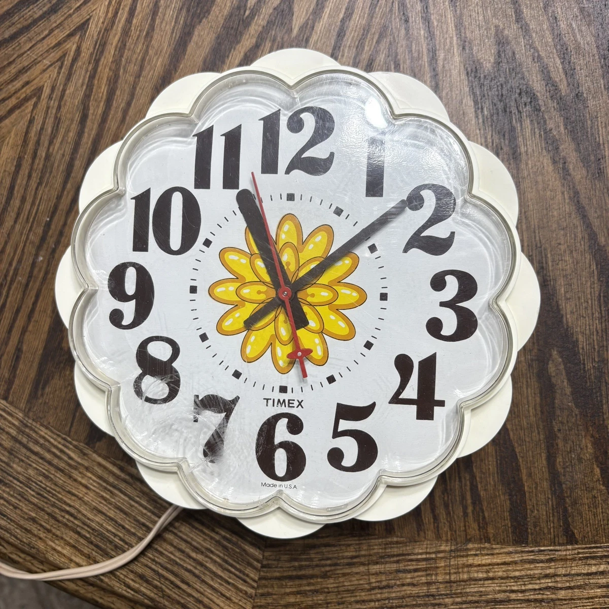 Vintage Flower Wall Clock Indiana Collectible Wall Clocks 1930