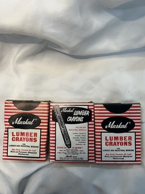 MARKAL SOFT BLUE LUMBER CRAYONS #500 BOX OF 12  Lot Of 3 Boxes