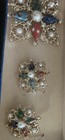 Vintage Sarah Coventry Floral Brooch & Clip-On Earrings Set — photo 2