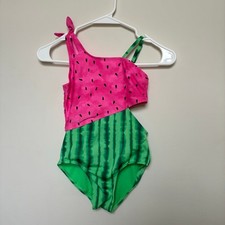 Cat Jack Watermelon One Shoulder Swimsuit Girls M 8 Summer