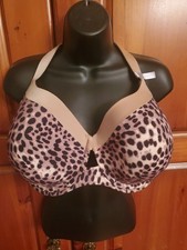 Ambrielle Bra Super Soft Full Coverage 44DDD Leopard Print Underwire