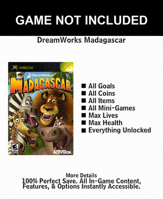 DreamWorks Madagascar  100% Unlocked Xbox USB Saves