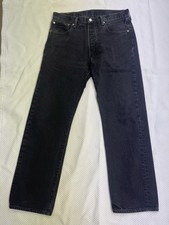 NEW LEVI  s Classic 501 Button Fly Straight Leg Faded Black 100 Cotton 34x32