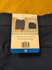 GREG NORMAN MEN S STRETCH SHORTS COMFORT WAISTBAND ,NAVY,SIZE 36, NWT
