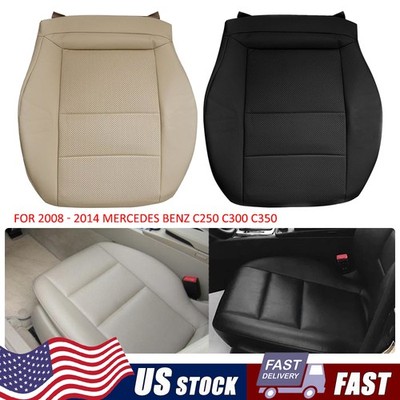 fits Mercedes Benz C250 C300 C350 2008-2014 Bottom Leather Seat Cover Tan/Black