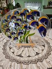 Tang Fish School Glass Tropical Fish Ocean Sea  17" x 12.25" Oval Platter Signed — photo 2