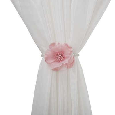 2 Pack of Curtain Tiebacks, Elegant Pearl Magnetic Curtain Tieback with Handm...