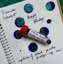 Diamine Inkvent Happy Holidays 3 ml pluma estilográfica muestra de tinta - de Reino Unido