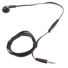 Mono Headset Wired Earphone Single Earbud 3.5mm Headphone Flat for Cell Phones