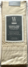 Wamsutta Sateen 525 TC 100 Pima Cotton Oversized FULL Flat Sheet -Seed Pearl