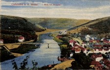 Ak Bad Karlshafen an der Weser, Gesamtansicht vom Ort im Wesertal - 5040921