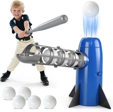 Auto Kids Baseball Pitching Machine, Automatic Baseball Launchers for Kids 6-8, 