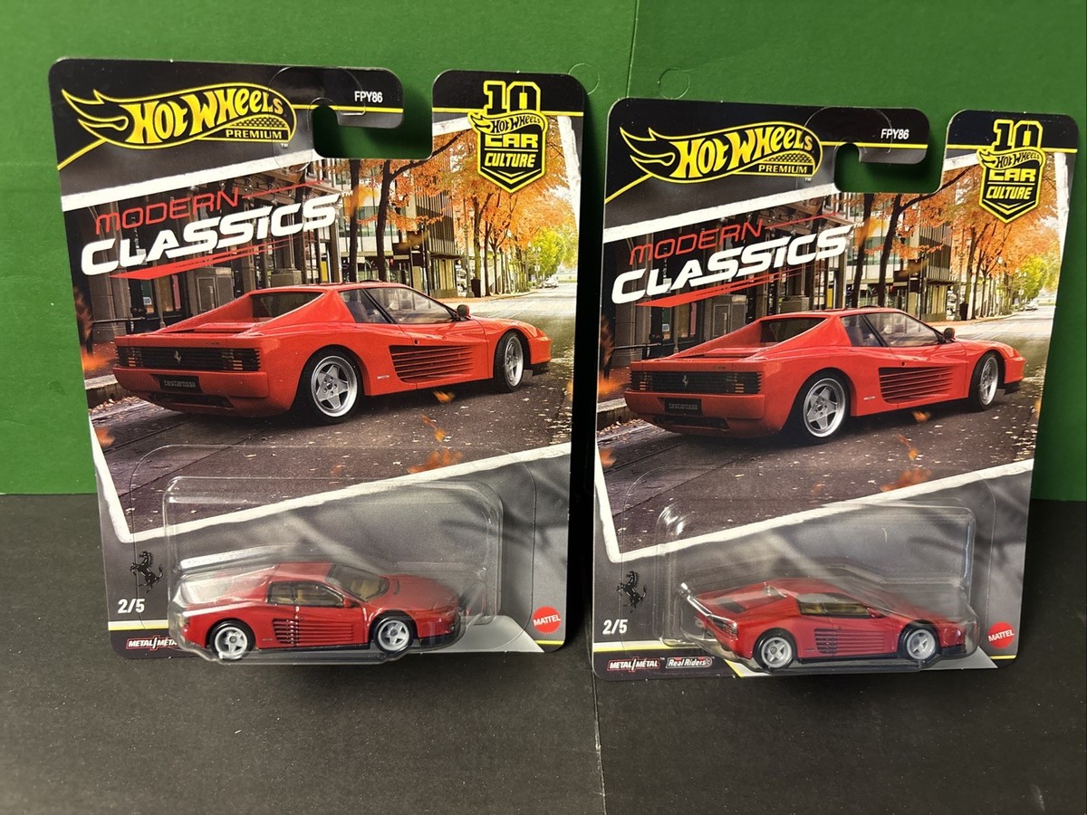 2026 HOT WHEELS MODERN CLASSICS FERRARI TESTAROSSA 2/5 LOT OF 2