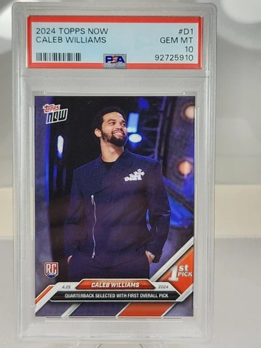 CALEB WILLIAMS RC 2024 TOPPS NOW #D1 PSA 10