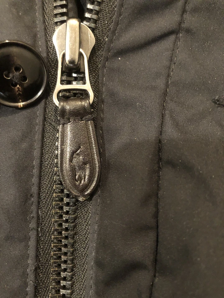Ralph Lauren Polo Mens Chore Car Coat Medium With Zip In Liner Black Winter - Image 4 of 4