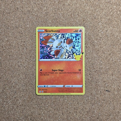 Scorbunny 16/25 Mcdonald's 25th Anniversary Promos Holo Pokemon TCG *B1