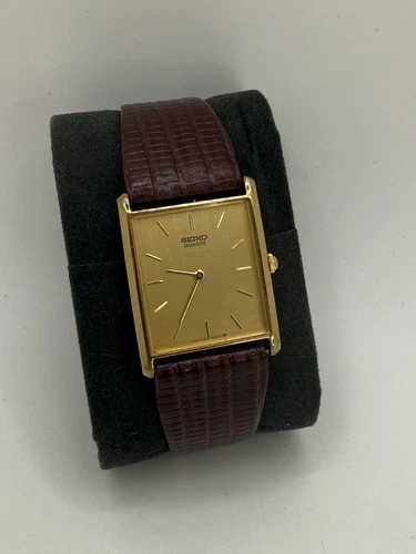 Vintage Seiko Tank Quartz 6530-5080 Gold Tone Mens Watch – New Battery