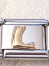 Authentic Zoppini Puffy 18k Gold Letter L Free Shipping B2