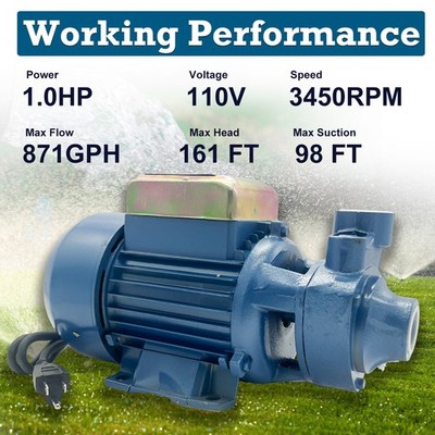 1HP Clear Water PUMP Electric Centrifugal Clean Water Pump Industrial Farm Pool