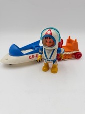 Vintage Space Astronaut Toy Figure w/ Moon Rover Spacecraft Japan
