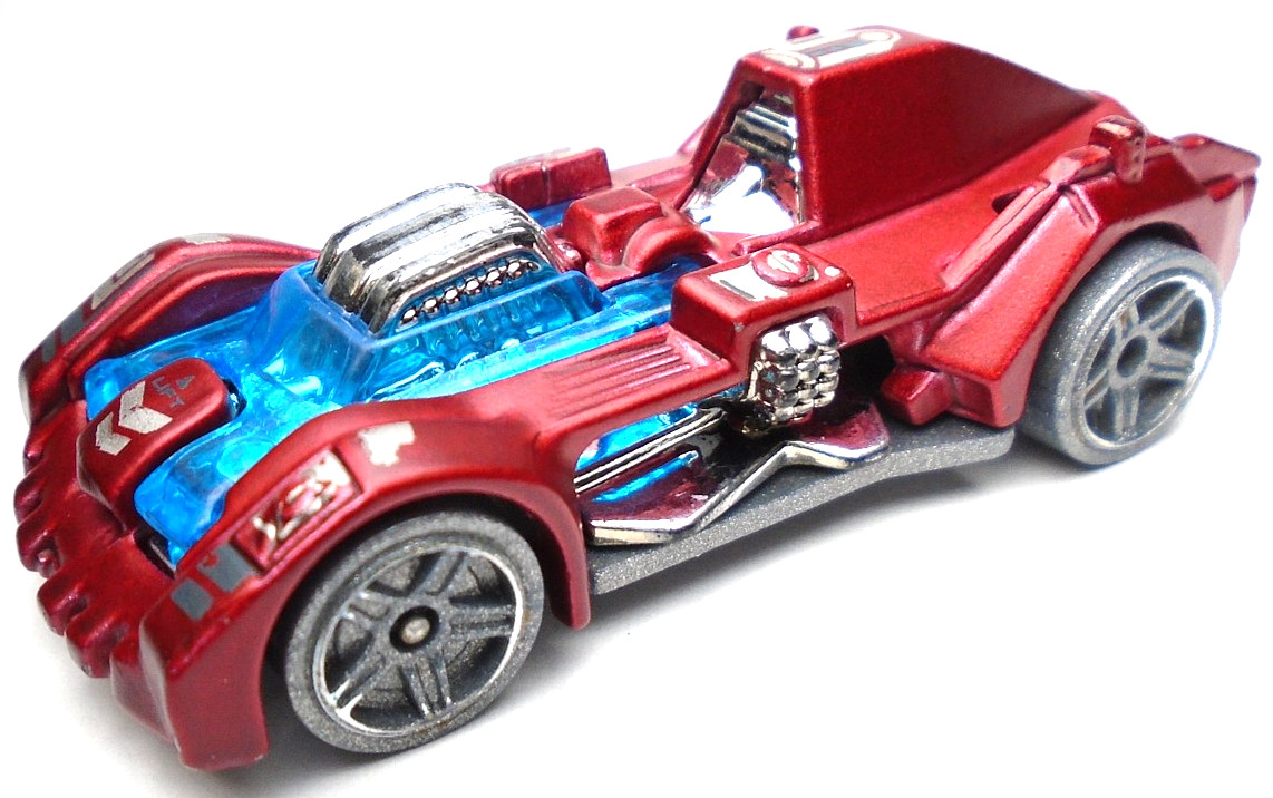 2016 HOT WHEELS HW TURBOT RED 1:64 DIECAST 2 3/4" RACE CAR WITH BLUE & SILVER