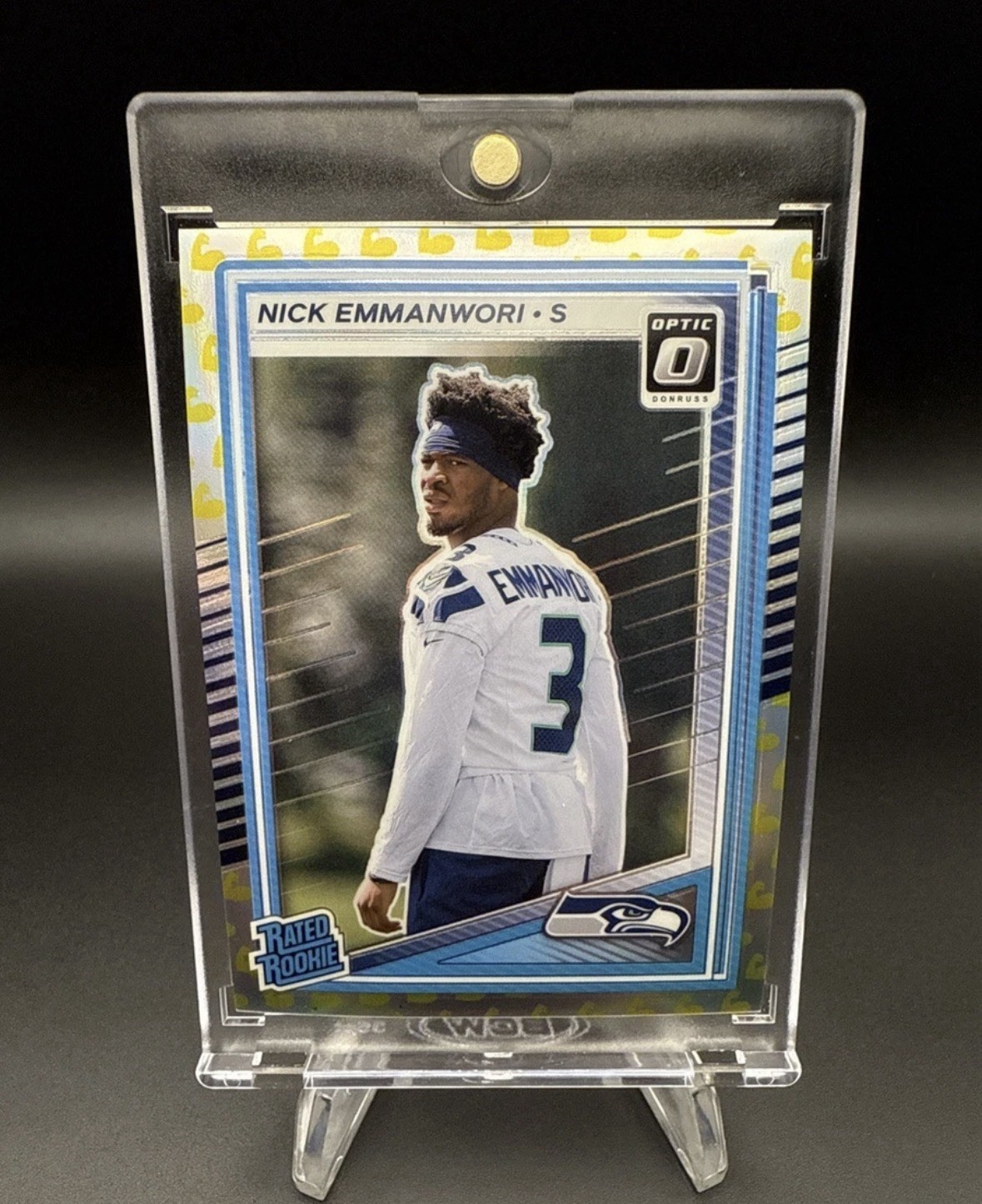 2025 Donruss Optic #277 Nick Emmanwori Rated Rookie RC Flex Emoji Prizm /199