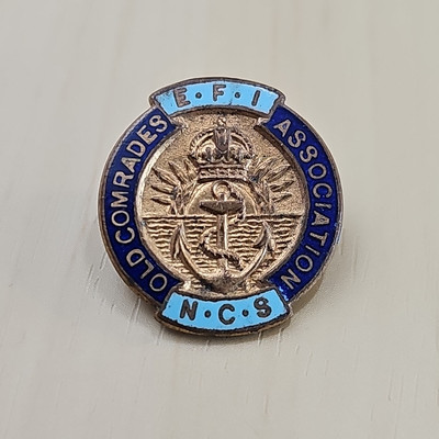 Vintage EFI NCS Old Comrades Association Enamel Naval Pin Badge c1950s 21x23mm
