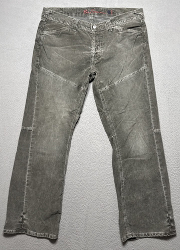 Ben Sherman, Vintage Ben Sherman Corduroy Pants Mens 36 (38x32) Green Distressed Faded Grunge
