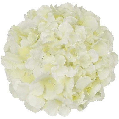 10 Pack Ivory Silk Hydrangea Flowers for Wedding Decor
