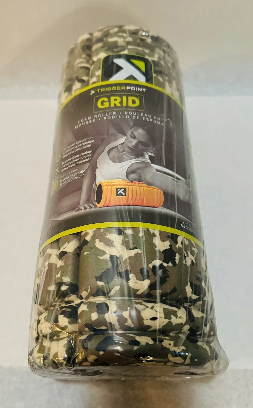 New - TriggerPoint GRID 1.0 - 13" Foam Massage Roller - Density Level 2 - Camo