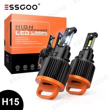 Paar H15 Tagfahrlicht Fernlicht Auto LED Scheinwerfer Xenon 100W 12000LM Halogen