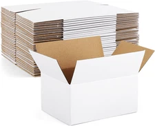 8X6X4 Small Shipping Boxes 30 Pack White Corrugated Boxes for Packaging