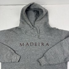Vintage 1970s Hoodie Adult XL Gray Madeira Wolf Sportswear Made In USA Tri Blend