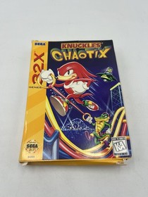 Sega Genesis 32X Game Knuckles Chaotix CIB Complete In Box Authentic Tested✅
