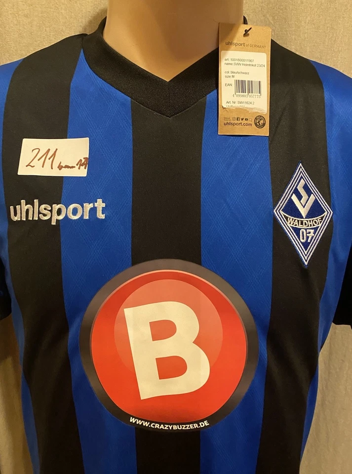 SV Waldhof Mannheim uhlsport Heim Trikot 2023/24 "www.crazybuzzer.de" Gr.M Neu - Bild 2 von 4