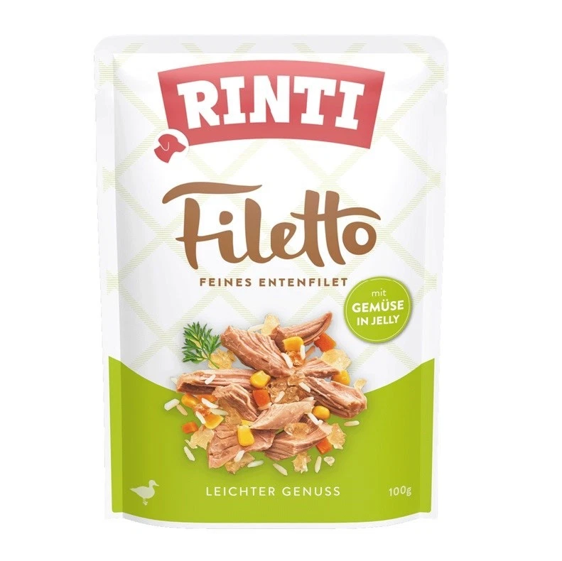 4000158954114 RINTI Filetto Duck fillet with vegetables - Nassfutter für Hunde -