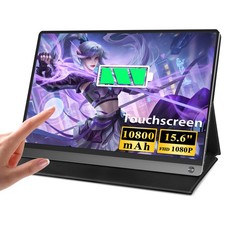 Used  15.6" Portable Monitor 120Hz Touchscreen Battery Display For Game Laptop