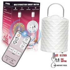 Disco Ball Motor with Remote, 1-30 RPM 3 Speeds 2-Way Rotation, White