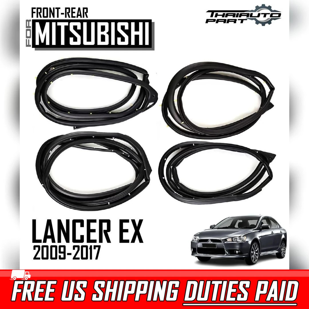 Door Rubber Seal Weatherstrip Front Rear Fit Mitsubishi Lancer EX