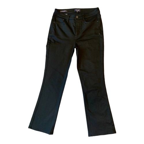 Neu ohne Etikett NYDJ Damenjeans schmal ausgestellt Bootcut schwarz Größe 4