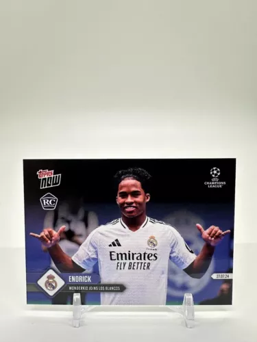 2024 Topps Now UCL Endrick Rookie Wonderkid Joins Real Madrid CF #142 RC LE 6998